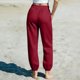 thumbnail image 4 of TaTaai Women's Summer Linen Loose Ankle Cuffed Pants Elastic Drawstring Waist Solid Trousers with Side Pockets Comfy Casual Vacation Bottoms Gift, 4 of 4