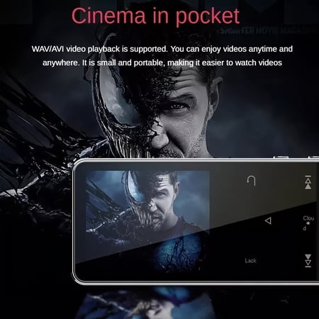 64G+4G Hi-Fi MP3 MP4 Player, FM Radio, Speaker, EBook, Alarm, Voice Recorder, USB Charging, Lanyard Hole, Expandable to 128G, Portable for Sports & Entertainment