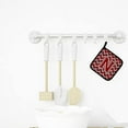 thumbnail image 3 of Letter N Chevron Maroon and White Pair of Pot Holders, 3 of 3