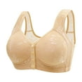 thumbnail image 2 of Summer Akafmk Plus Size Womens Bras,Front Closure Bras for Women,Women's Nursing Bra Maternity Sleeping Underwear Large Size Large Cup No Underwear Women Daily Bra Beige XXXL, 2 of 5