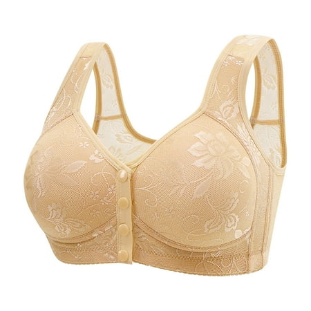 Summer Savings Akafmk Plus Size Womens Bras  Front Closure Bras for Women  Women s Nursing Bra Maternity Sleeping Underwear Large Size Large Cup No Underwear Women Daily Bra Beige XXL