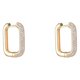 thumbnail image 1 of Pendientes de aro cuadrados para mujer, aretes de circonia cúbica brillantes de acero inoxidable, joyería de fiesta de tendencia, regalo para pareja 2022 Rojo Verde, 1 of 5