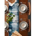 thumbnail image 2 of Ldtrchee Abstract Ocean Table Runner 70 Inches, Nature Minimalist Geometric Street Art Bed Runner Dresser Scarves Tabletop for Indoor Outdoor Parties/Ceremony/Banquet, 13" x 70", 2 of 8