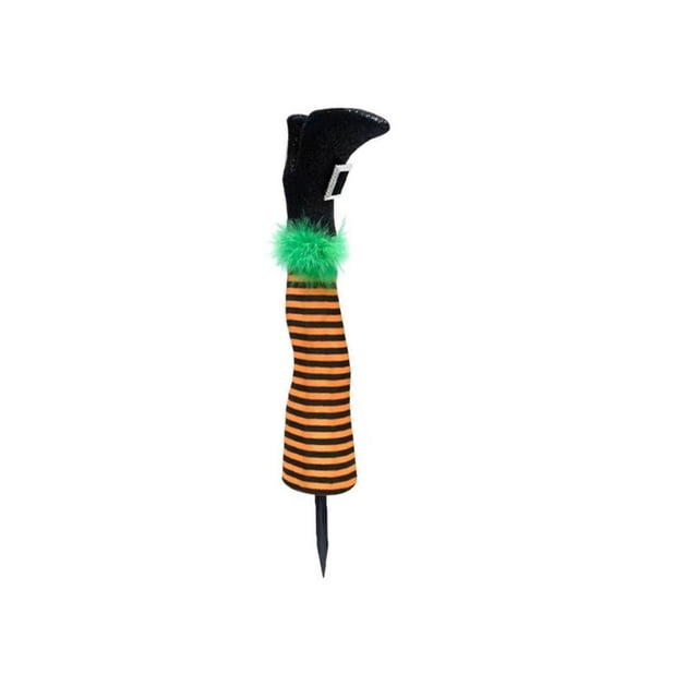HOZADOIE Halloween Ground Plug Home Decor 1Pcs Halloween Decoration Prosthetic Witch Leg Garden Decorations