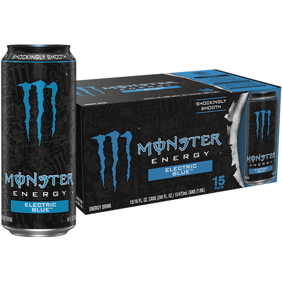Monster Energy Electric Blue 15 Pack - 16 Fl Oz