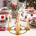thumbnail image 6 of PuSpu Christmas Iron Metal Candlestick Candlelight Dinner Decorations Christmas Home Romantic Table Decorations Candle Bend Candle Holders Bent 5 Heads, 6 of 6