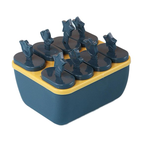 Pekkaxy 8 Cell Silicone Ice Cream Mold Reusable Summer Dessert Tray