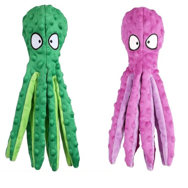 2pcs Octopus Perro Interactivo Juguete Chirriante