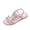 Pink, variant on Lovskoo Bohemian Ethnic Rhinestone Flat Sandals for Women Elastic Back Strap Roman Open Toe Summer Casual Dressy Shoes