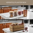 thumbnail image 4 of Wooden Planter Box, Acacia Wood Flower Container, Rustic Rectangle Storage for Planting, Decor and Storage - 3 Colors (Natural), 4 of 5