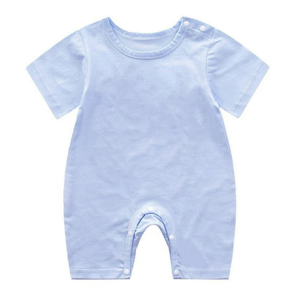 PINQI Cute Jumpsuit for Baby Summer Playsuit 0 to 18 Months Baby Boys Girls Short Sleeve Rompers Bodysuit Jumpsuit Outfit Clothes