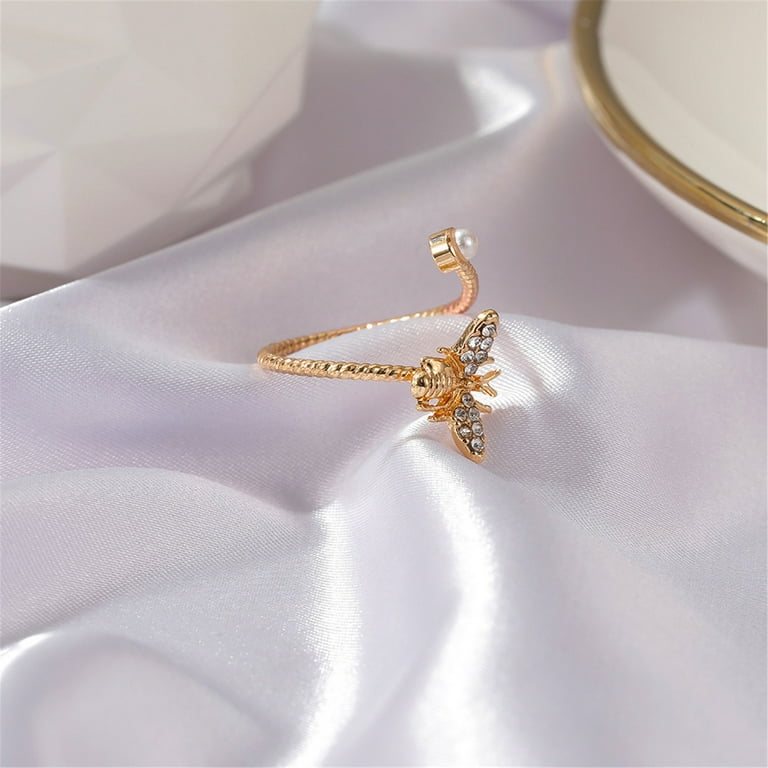 keusn open bee index design ring ring little female ladies