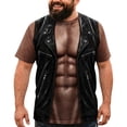 thumbnail image 4 of VeFlora Men's Oktoberfest Outfits, Short Sleeve Button Down Oktoberfest Shirts for Men, Casual Top for Oktoberfest, Party and Festival Wear(Bronze/XXL), 4 of 8