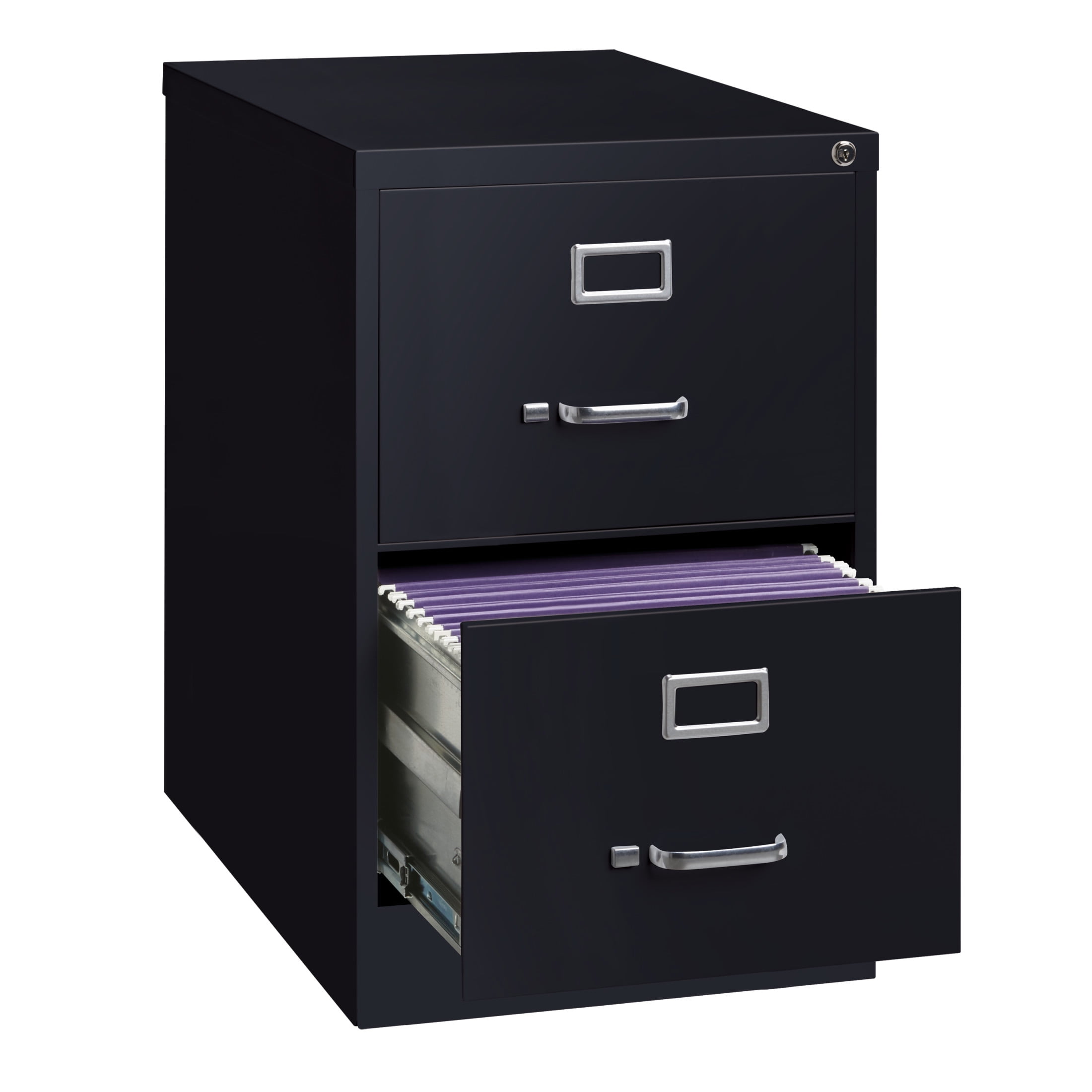 Hirsh 26.5-in Deep Metal 2 Drawer Legal Width Vertical File Cabinet Black