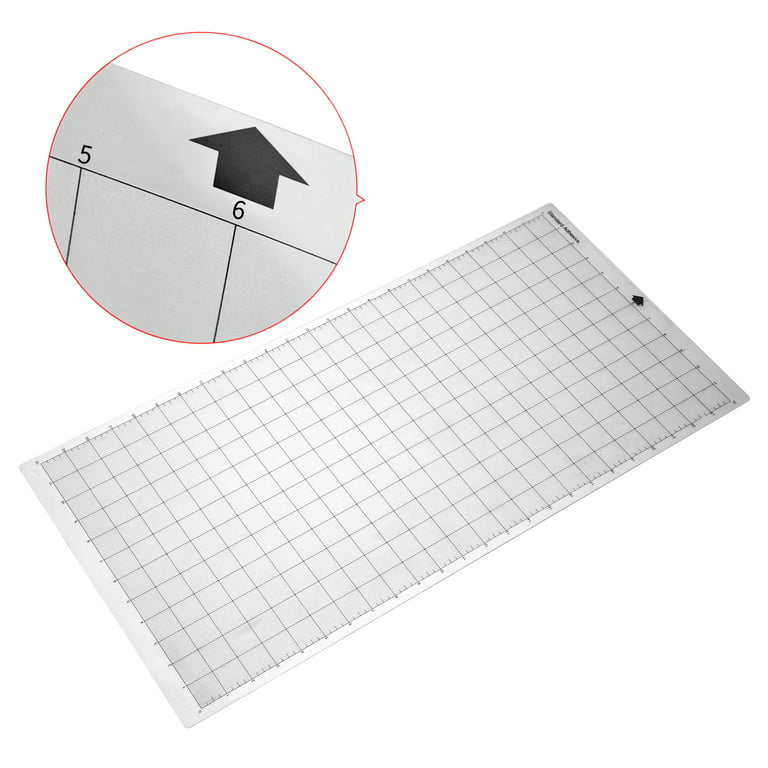 Tomshoo Replacement Cutting Mat Transparent Adhesive Cricut Mat Mat with Measuring Grid 12x24 Inches for Silhouette Cameo Cricut Explore Plotter