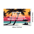thumbnail image 3 of Scenic Design Retirement Banner Tropical Theme Relaxing Atmosphere Vacation for Retirement Celebration Beach Party Relaxation Event, 3 of 8