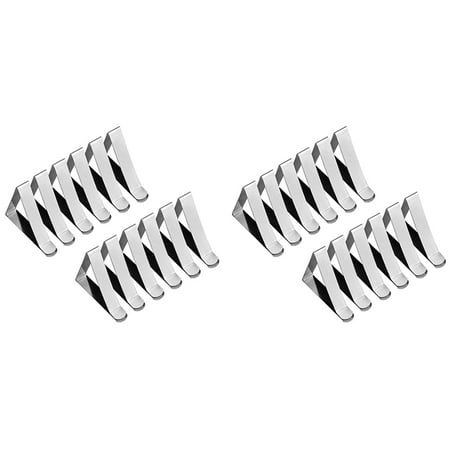 

24 Pcs Stainless Steel Tablecloth Clip Non- Adjustable Table Cover Clip Table Cloth Holders for Party Picnic
