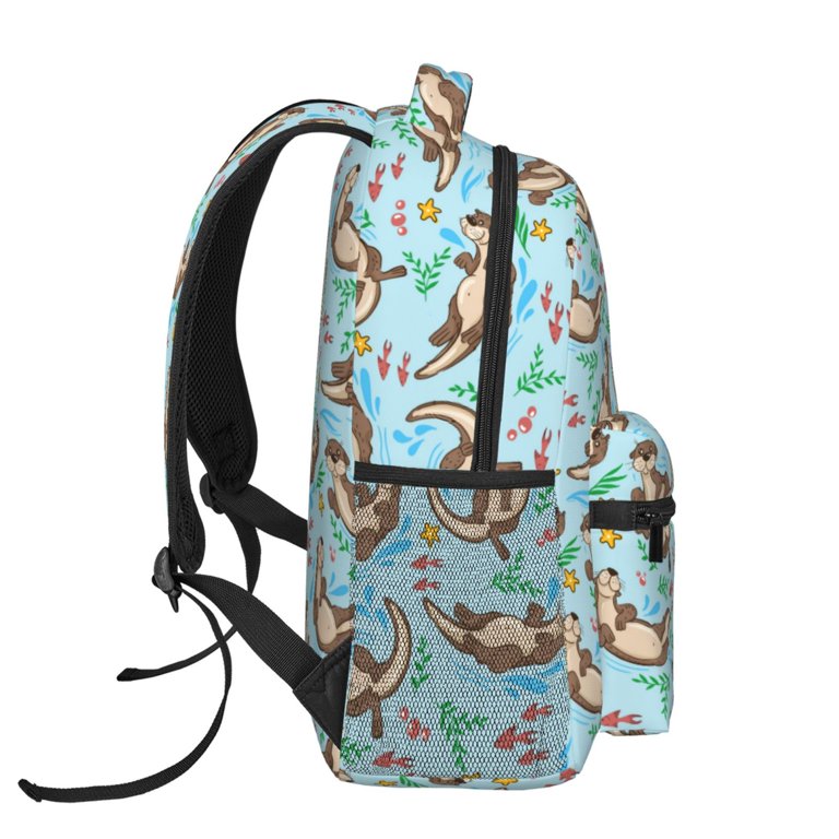 Japuie Cute Otters Print Laptop Backpack for Work, College 