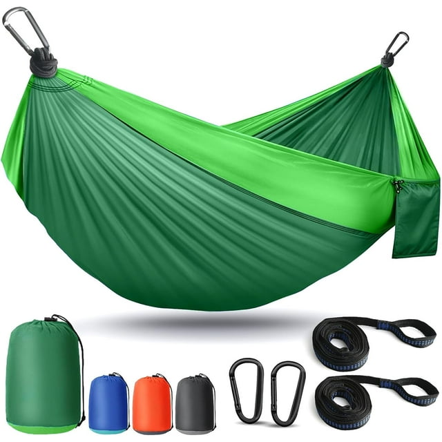 YSTIANN Hamac de Camping, Léger et Portable avec Sangles pour Arbre - Hamac en Nylon Simple/double Parachute pour Randonnée, Camping et Plage WJ85-3476