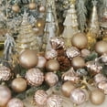thumbnail image 4 of Sea Team 41-Pack Christmas Ball Ornaments with Strings, 60mm/2.36-Inch Medium Size Baubles, Shatterproof Plastic Christmas Bulbs, Hanging Decorations for Xmas Tree, Holiday, Wedding, Party, Rose Gold, 4 of 7