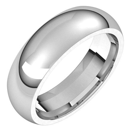 Sterling Silver 6 mm Half Round Comfort Fit Band Size 6 IR6:904:P