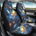 thumbnail image 3 of Yuyamidu Planet Auto Seat Covers Front Seats Only 2 PCS Outer Space Car Front Seat Covers Universal Car Interior Accessories Decoration, 3 of 7