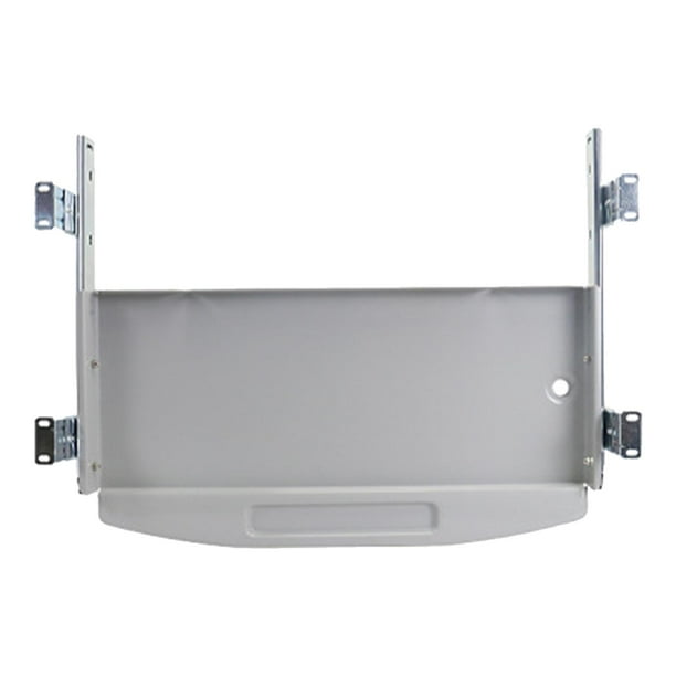 Bandeja para teclado con cajón de escritorio, estante deslizante para teclado, lateral deslizante para teclado de computadora Gris