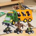 thumbnail image 2 of Outlet!4-in-1 Dinosaur Toys for Kids 3-5, Dinosaur Truck with 3 Pack Small Pull Back Dino Car, Dinosaur Cars Set, Birthday, Big Trucks Toys for 3 + Year Old Boy and Girl -Green, 2 of 6