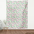 thumbnail image 4 of Flowers Upholstery Fabric by the Yard, Botanical Theme Floral Motifs Clover Blossoms Pattern Spring Art, Decorative Fabric for DIY and Home Accents, Pale Pink Jade Green by Ambesonne, 4 of 5