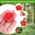 thumbnail image 2 of Uxcell 16-Pack Flores de Repuesto para Alimentador de Colibríes, Partes de Alimentación de Plástico para Colibríes con 2 Cepillos de Limpieza [Rojo, Naranja], 2 of 6