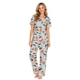 thumbnail image 2 of Grblisyd Halloween Family Matching Pajamas Sets Ghost Pumpkin Print Short Sleeve Top & Pants Two Piece Set Sleepwear Pjs, 2 of 7