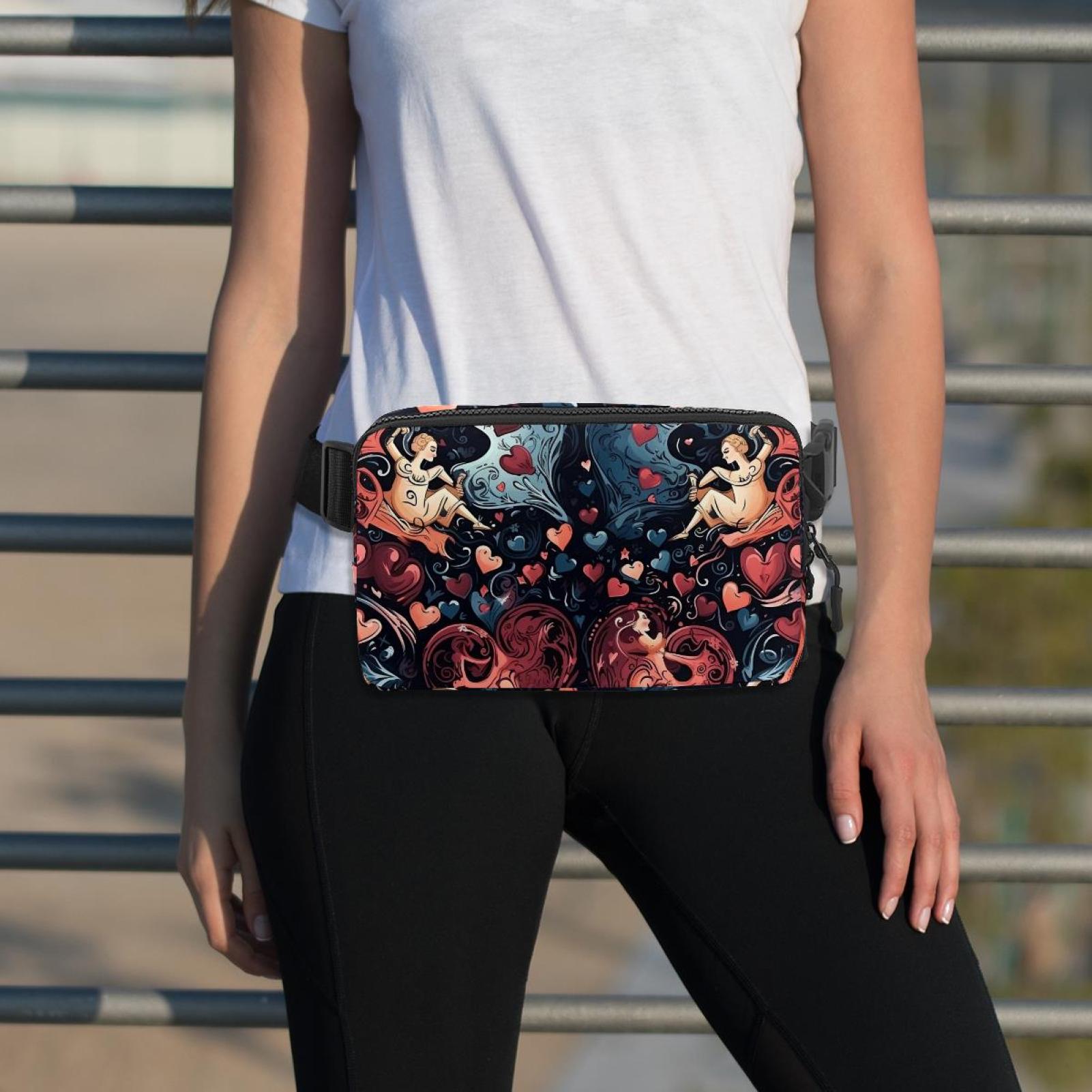Love Lightweight Adjustable Running Belt with Extension Strap - Unisex Fanny Bag Crossbody Bag Cross Body Bag