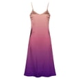 thumbnail image 5 of Haivin Women's gradient Summer Dress Sexy V Neck Maxi Dresses Sleeveless Boho Floral Print Beach Dress with Backless Long Sundress, 5 of 8
