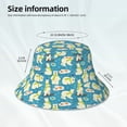 thumbnail image 3 of Xecao Cute Polar Bear Fishing Print Men and Women Night Reflective Hat Runner Cap Visor Bucket Hat Boonie Cap, 3 of 6