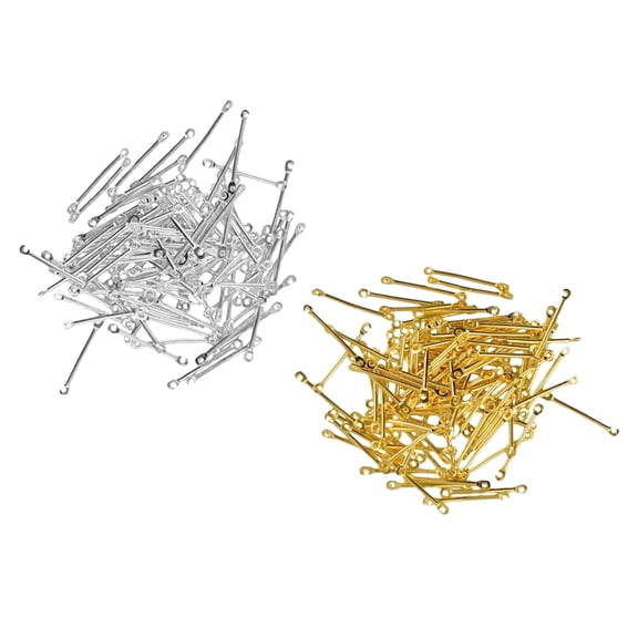 200pcs 20mm Straight Bar Connectors Results Double Hole Making Supplies