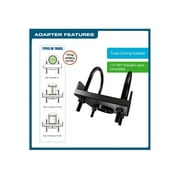 QualGear QG-KIT-TA-3IN-B - Bracket - for projector - cold-rolled steel - black - ceiling mountable