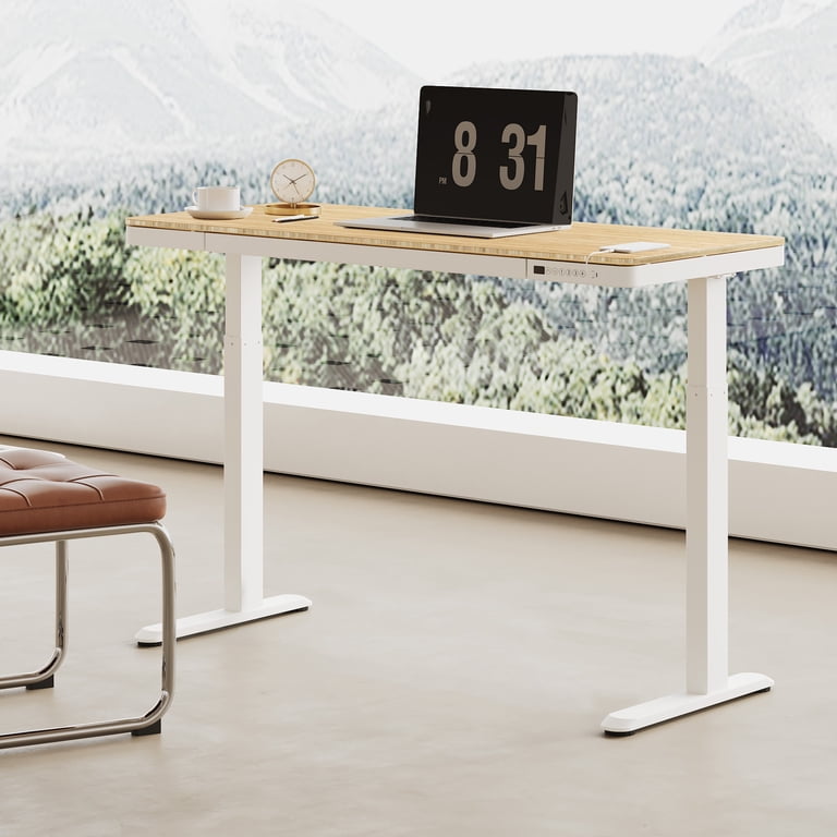 FLEXISPOT Adjustable Bamboo Workstation, 48 FLEXISPOT Adjustable Bamboo Workstation, 48