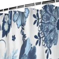 thumbnail image 3 of Blue Floral Leaf Pattern Shower Curtain 72"x84" ,Bathroom Decorative Shower Curtains Set with 12 Hooks,Modern Waterproof Washable Shower Curtain, 3 of 6