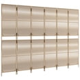 thumbnail image 2 of vidaXL Room Divider 6 Panels Beige Poly Rattan, 2 of 5