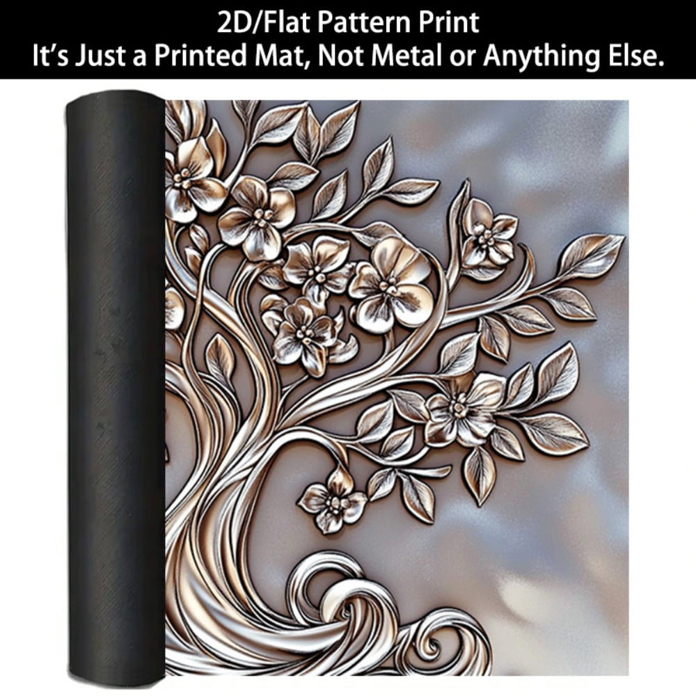 1 2D/flat stove cover protection pad, embossed floral curve tree pattern design, 28.3x20.5 inches (72×52cm), easy to clean, perfectly suitable for any kitchen, washing machine, dryer, stove panel pro