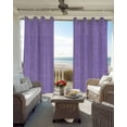 thumbnail image 4 of Purple Linen Texture Blackout Curtains 90 Inches Long, Farmhouse Solid Color 2 Panels, Thermal Insulated Room Darkening Drapes with Grommets, 52W x 90L Each Panel, 4 of 9