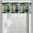 thumbnail image 2 of Ambesonne Paisley Valance Pack of 2, Oriental Style Motifs, 54"X12", Blue and Orange, 2 of 5