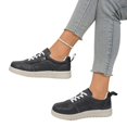 thumbnail image 4 of Willtoo Womens Platform Casual Sneakers Lace Up Side Zipper Low Top Walking Shoes Lightweight Round Toe Fashion Comfort Skate Shoes, 4 of 5