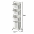 thumbnail image 2 of 4-Tier Laundry Hamper Basket Sorter with Wheels Removable,Laundry Baskets,Bathroom Cart for Small Space,Bathroom,White, 2 of 7