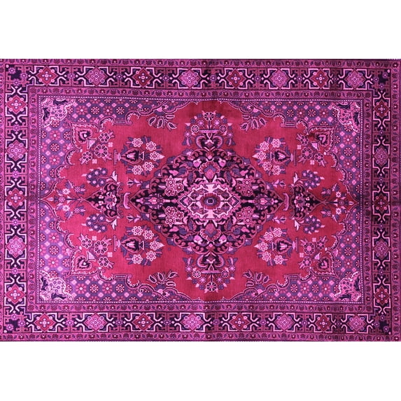 Ahgly Company Indoor Rectangle Persian Pink Traditional Area Rugs, 8' x 12'