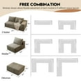 thumbnail image 3 of 139.4" L Shaped Cloud Sectional Sofa for Living Room Plush Corduroy Cover Fluffy Memory Foam Cushions, No Assembly Required, Modular Chaise Lounge, Oversized Comfortable Couches Set, Camel, 3 of 9