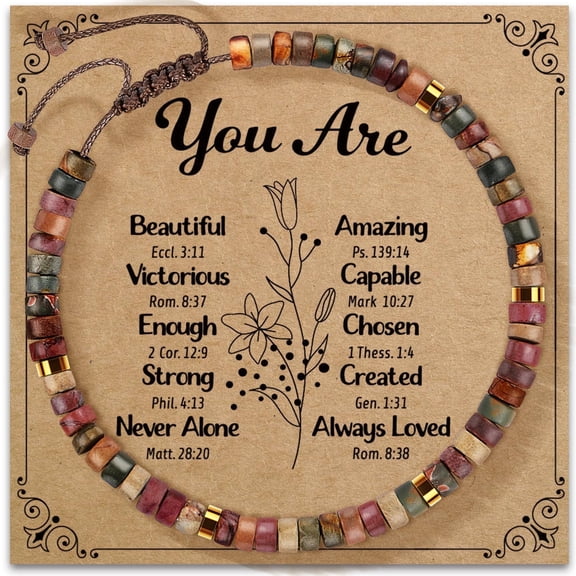 Inspirational Gifts Bracelets for Women Healing Natural Stone Bracelets - Get Well Soon Gifts for Women Best Friends Sister Girls