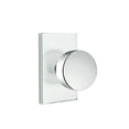 thumbnail image 4 of Passage Set, Modern Rectangle Rosette, Modern Round Knob, Satin Brass, 4 of 7