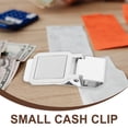 thumbnail image 4 of GOOHOCHY 2 pinzas para billetes de acero inoxidable, portátiles, para billetes, para oficina, 4 of 7