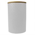 thumbnail image 1 of Honeycomb Large Ceramic Canister, White, 1 of 7